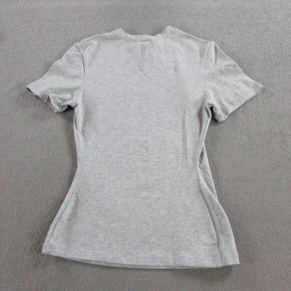 SKIMS Cotton Jersey T Shirt Womens XS Light Heather Grey Basic Casual Tee NWT - Picture 3 of 8